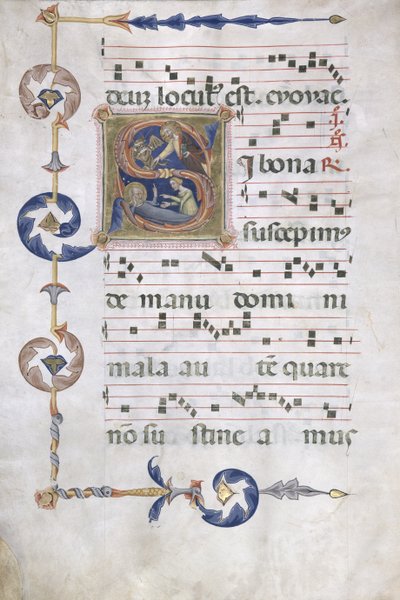 Page with historiated initial 